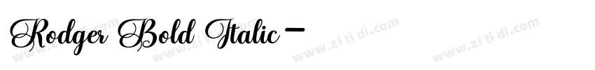 Rodger Bold Italic字体转换